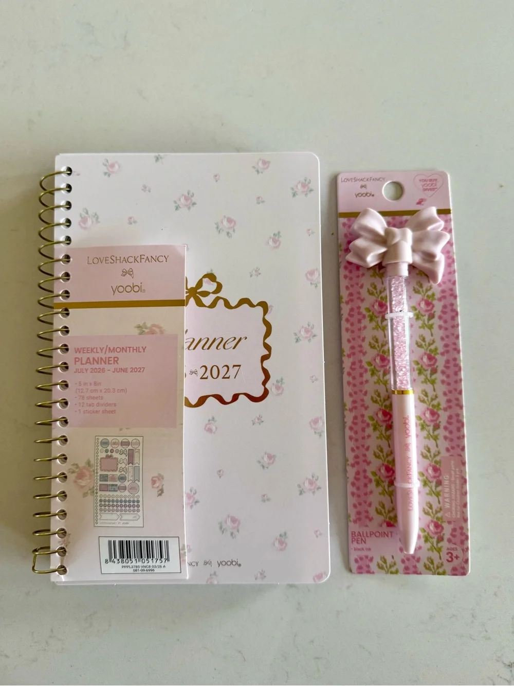 LoveShackFancy × Target  Blooming Heirloom Ditsy 2026-27 Planner + Pen